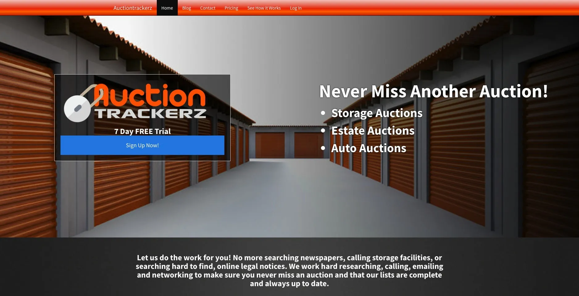 Auctiontrackerz.com website by Twining Original Design