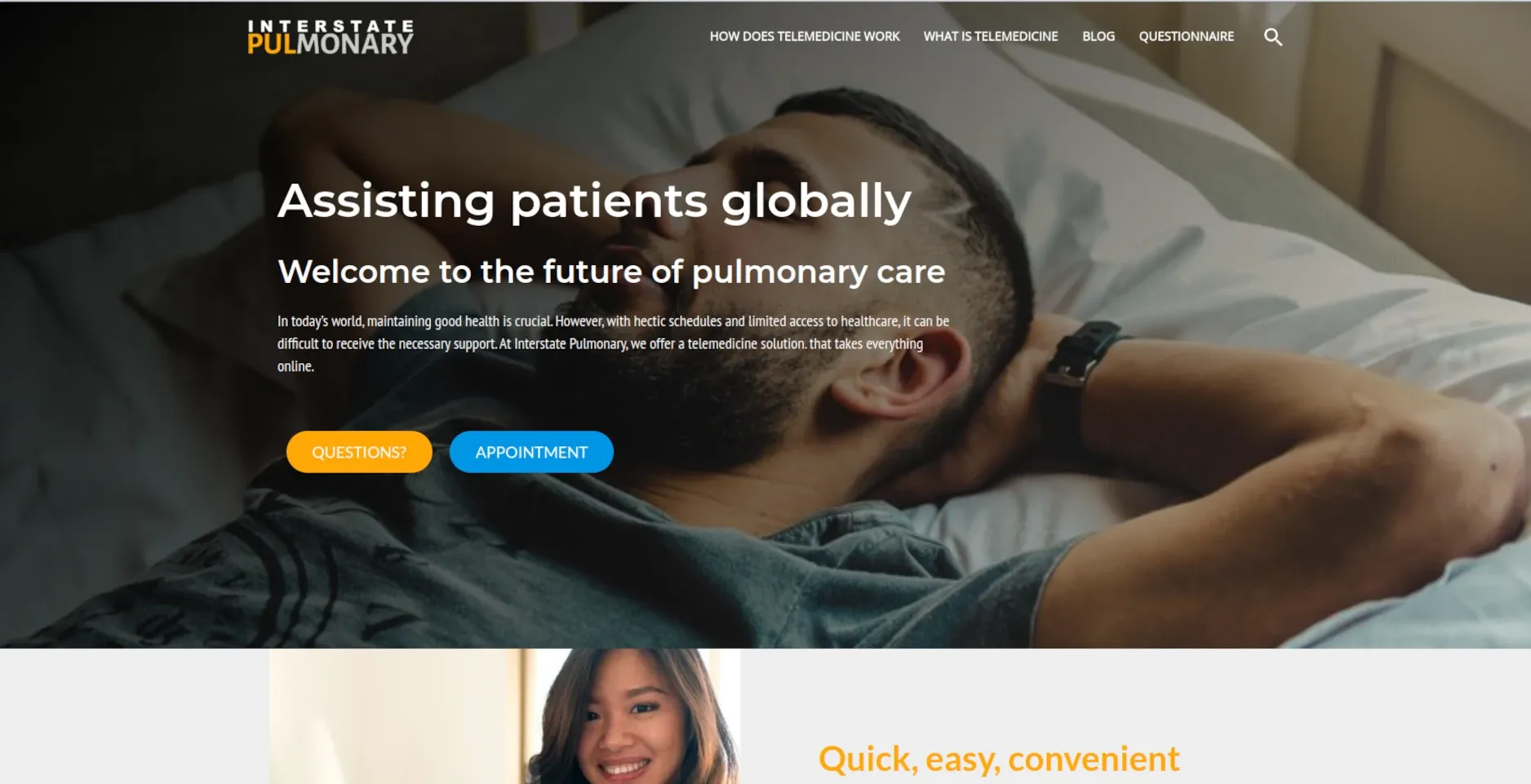 interstatepulmonary.com website by Twining Original Design