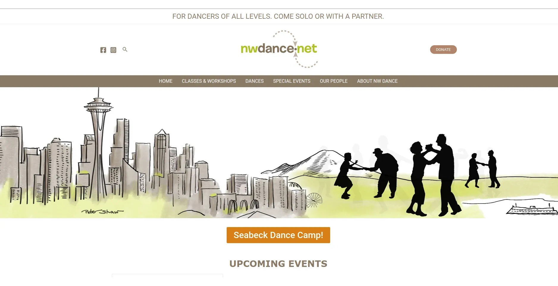 nwdance.net website by Twining Original Design
