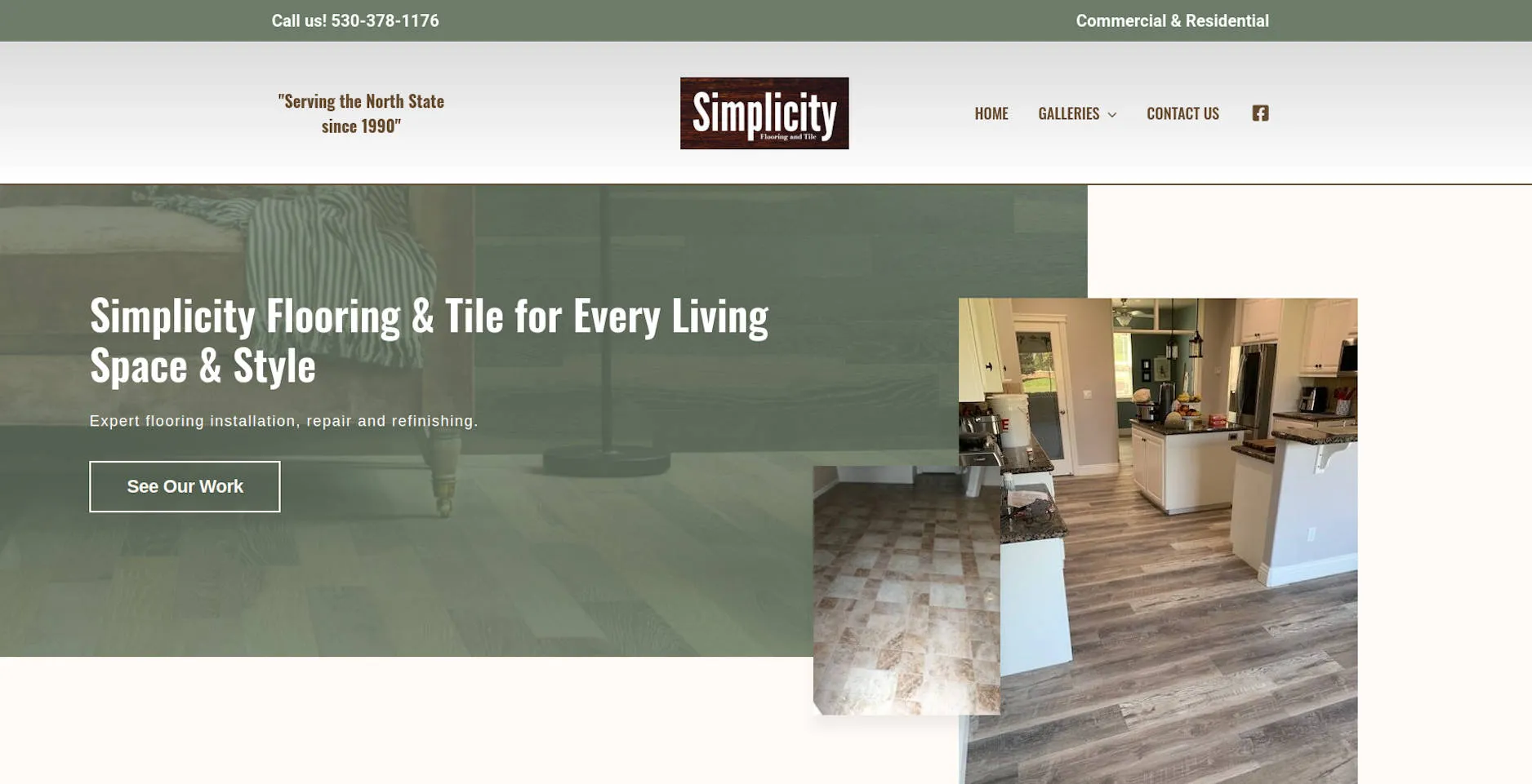 Simplicityflooringandtile.com website by Twining Original Design