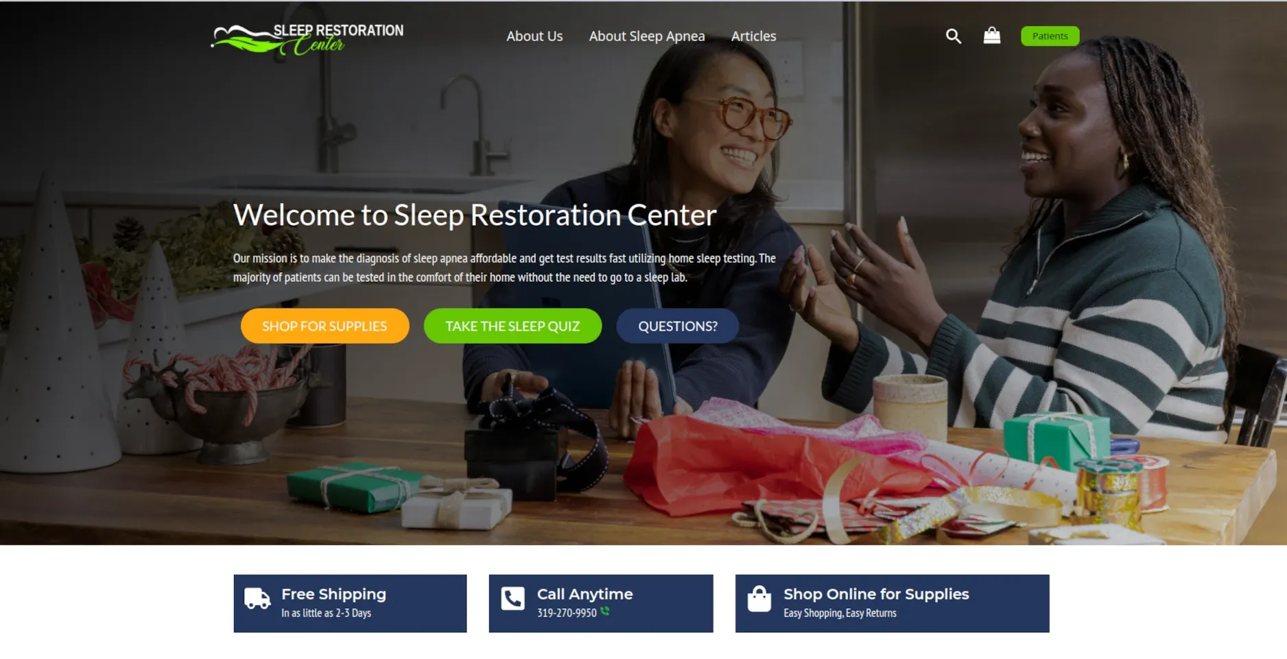 sleeprestorationcenter.com website by Twining Original Design