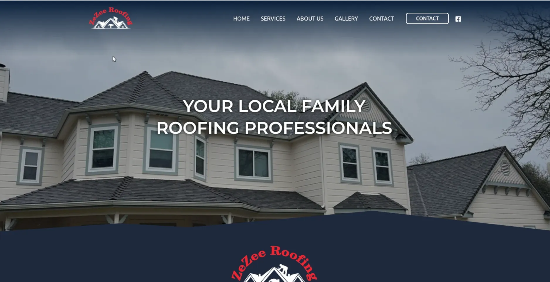 zezeeroofing.com website by Twining Original Design